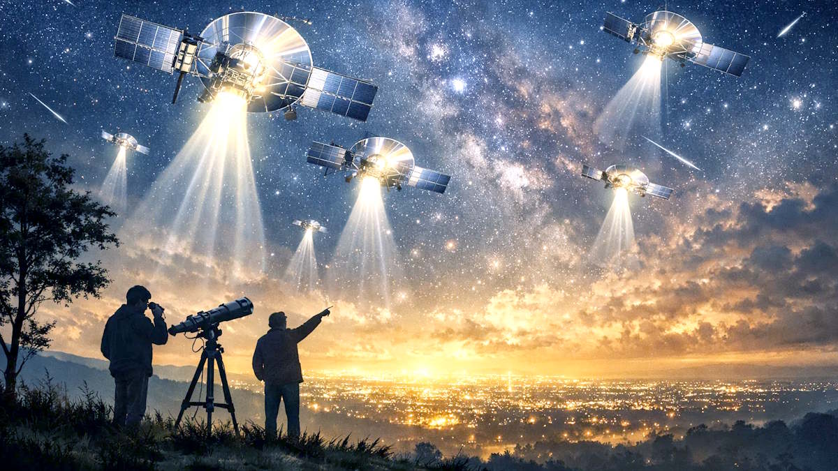 Satelliti-specchio e cielo artificiale: l'allarme degli scienziati sulla notte che rischia di sparire